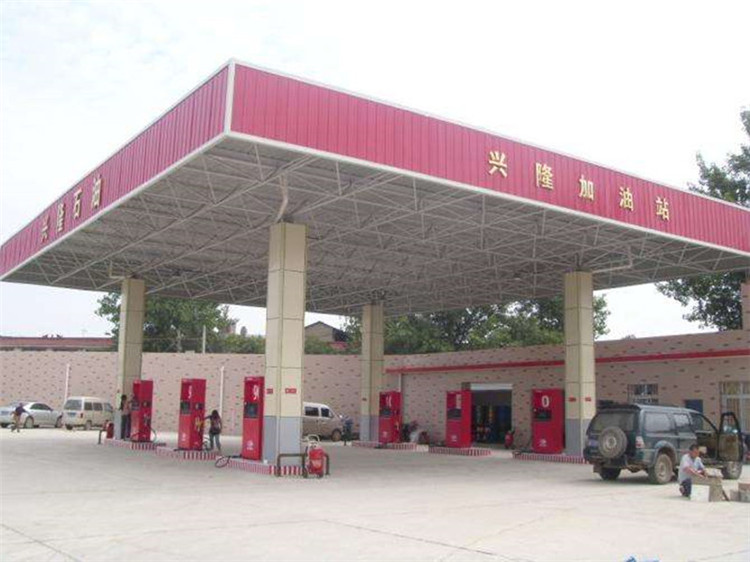 尚志加油站钢结构网架案例9